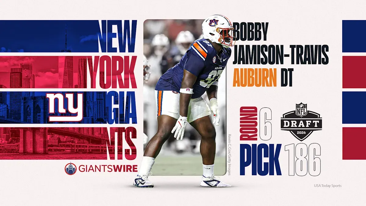 เศษเหล็กชิ้นที่ห้าจาก Auburn: Giants ลากตัว Bobby Jamison-Travis ลงหลุมขุดเจาะที่นิวยอร์ก