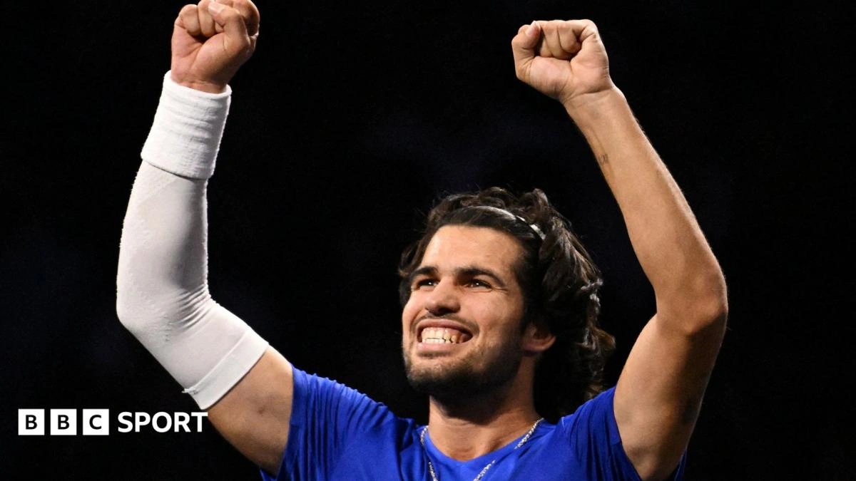 Carlos Alcaraz พลิกชนะ Fritz เซฟ 2 แมตช์พอยต์พา Team Europe นำศึก Laver Cup