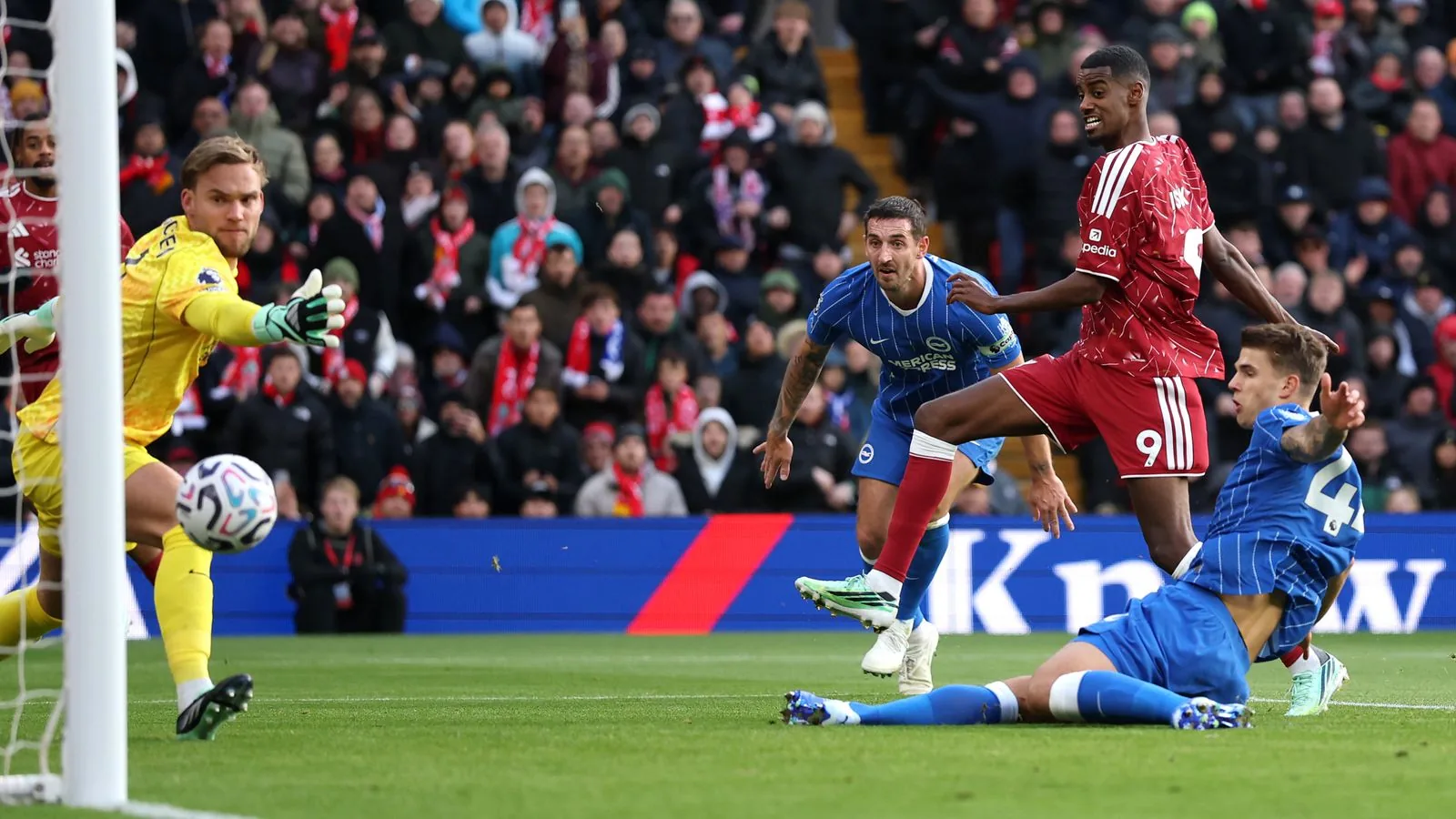 วีร์ตซ์ เจ็บข้อเท้า ไม่หนัก ลิเวอร์พูลเปิดบ้านชนะไบรท์ตัน 2-0