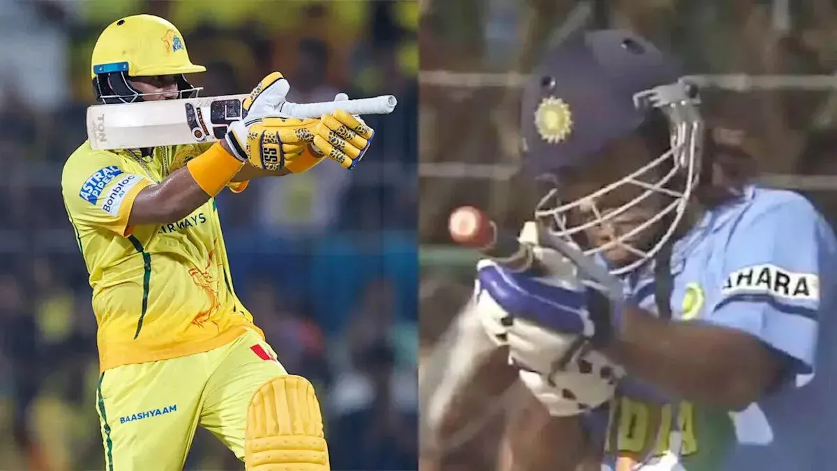 ก๊อปเกรด A! Kartik Sharma ปล่อยท่าฉลอง 'ยิงปืน' ตามรอยตำนาน MS Dhoni ในเกมทุบ Mumbai Indians