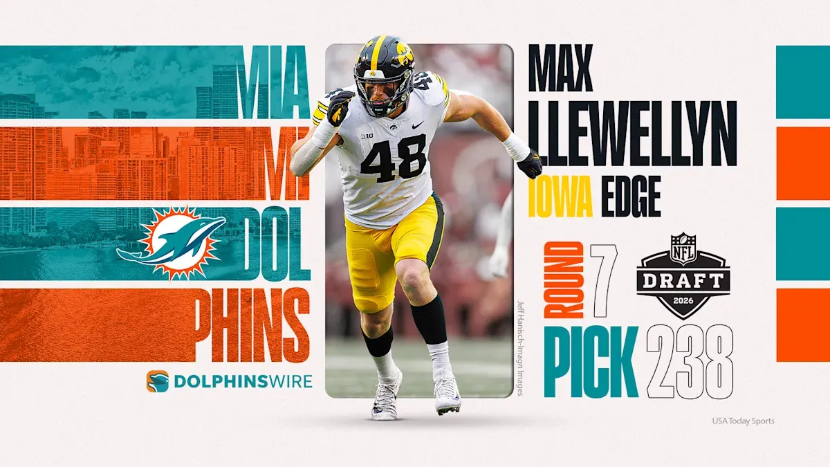 Dolphins โปรยเมล็ดพันธุ์สุดท้าย: เลือก Max Llewellyn พฤกษาเหล็กผู้พิฆาต เข้าสู่ระบบนิเวศในรอบที่ 7 ของ NFL draft