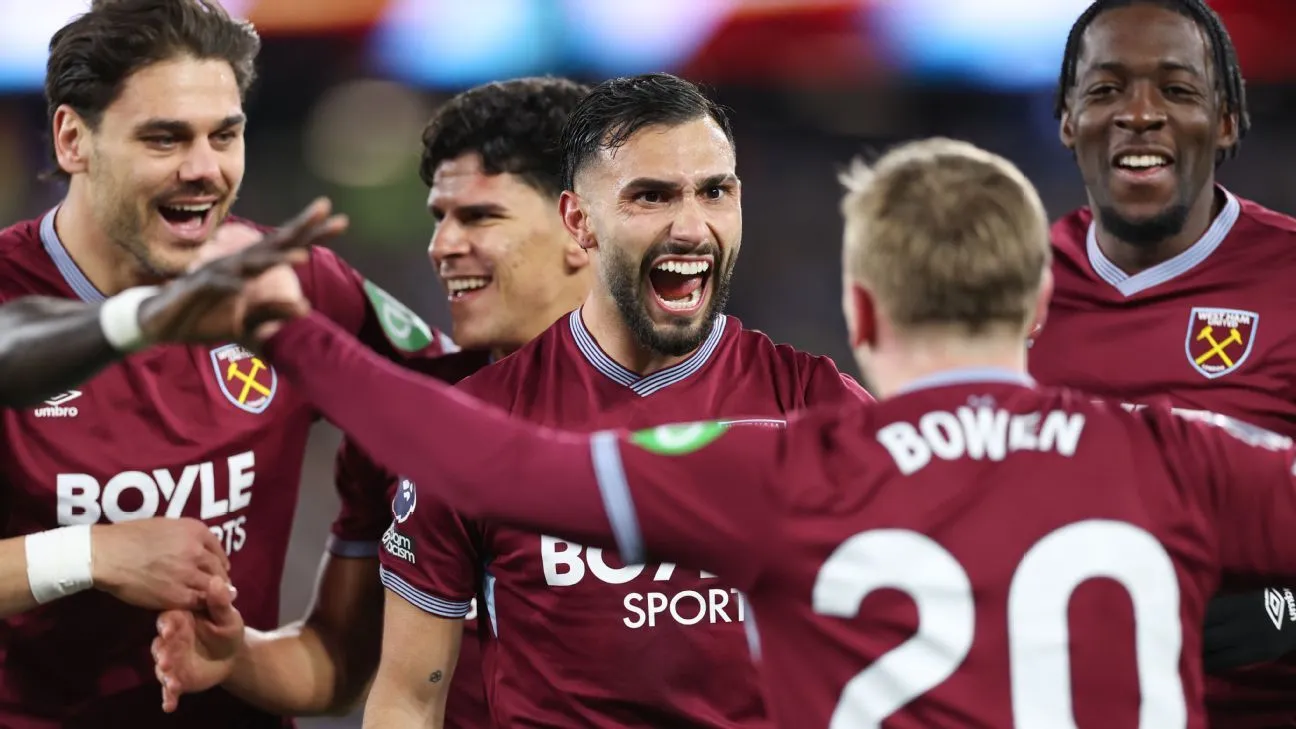 West Ham ขยับรากแก้วพ้นดินโคลน ส่งสัญญาณฤดูกาลผลิบาน ขณะที่ Tottenham Hotspur เริ่มร่วงโรยสู่เขตอันตราย