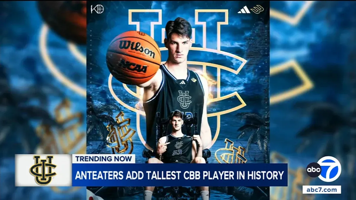ยักษ์ใหญ่ย้ายรัง! Olivier Rioux เจ้าของส่วนสูง 7 ฟุต 9 นิ้ว เตรียมจารึกตำนานบทใหม่กับ UC Irvine