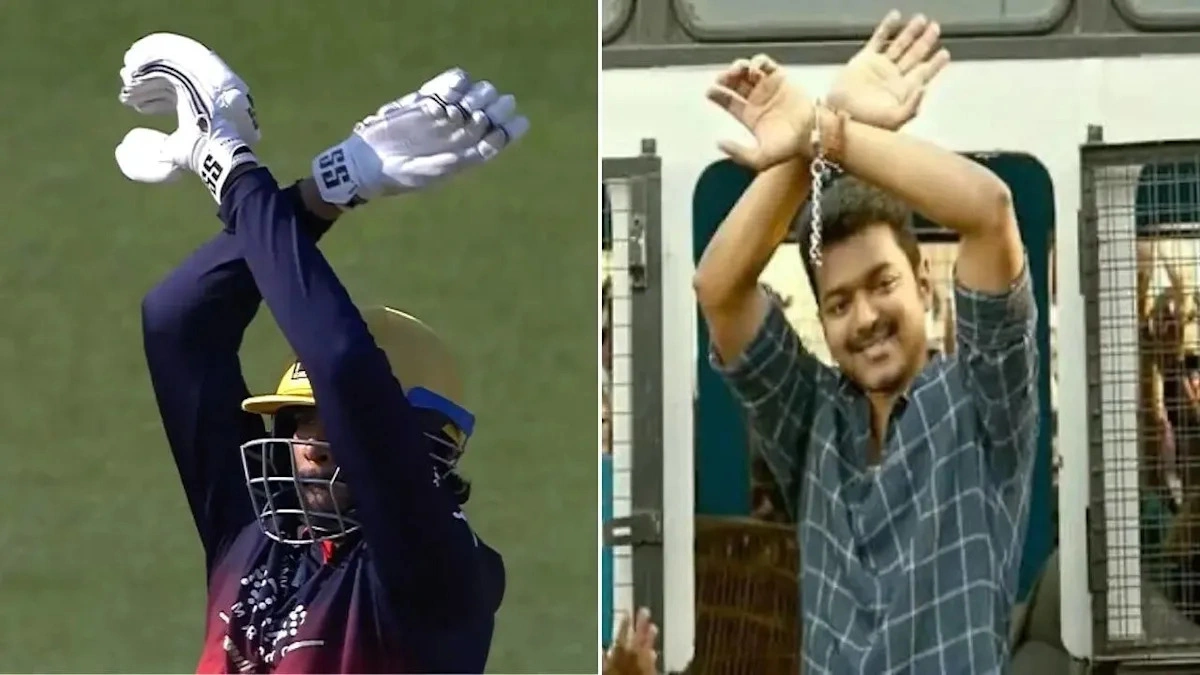 เช็กด่วน! Venkatesh Iyer เลียนแบบท่าดีใจสุดไอคอนิกของ Thalapathy Vijay หลังซัดครึ่งร้อยใส่ PBKS จริงหรือมั่ว?