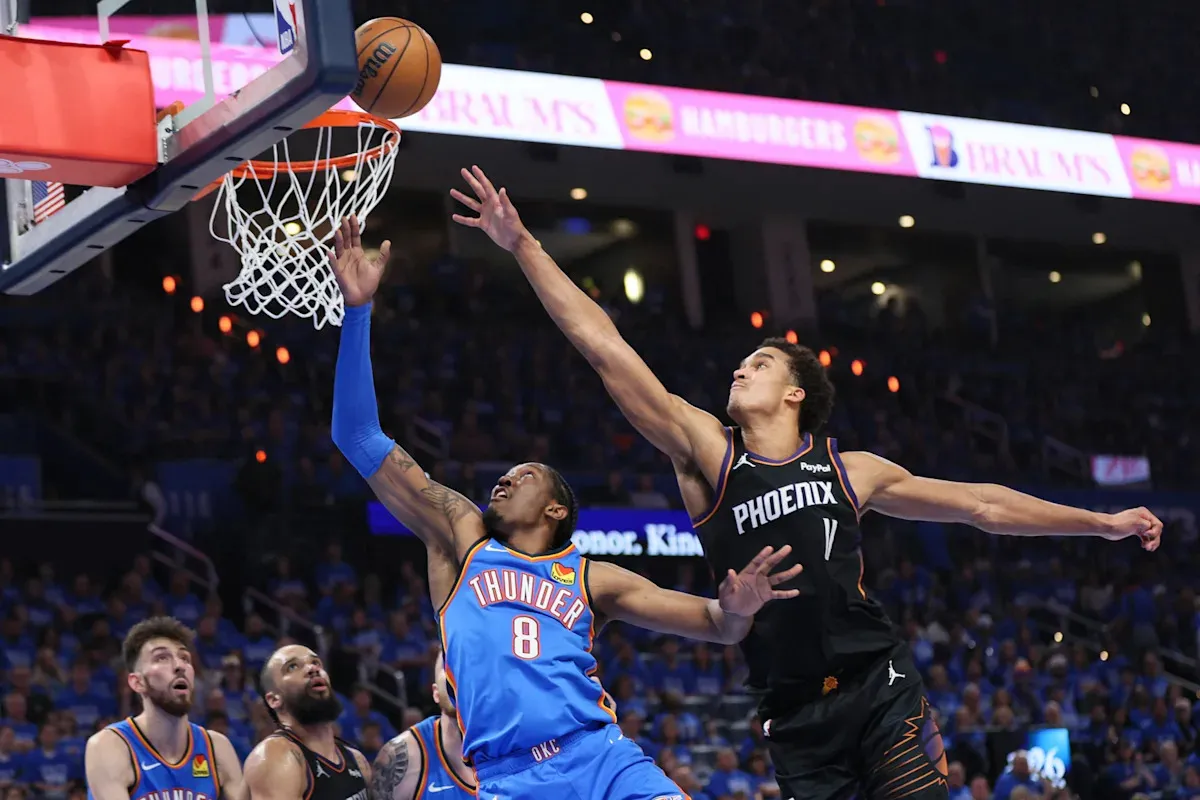 วิเคราะห์ความเสี่ยง Game 1: Thunder ถล่ม Suns พร้อมการประเมินประสิทธิภาพเชิงกลศาสตร์ของ Wembanyama และ Tatum